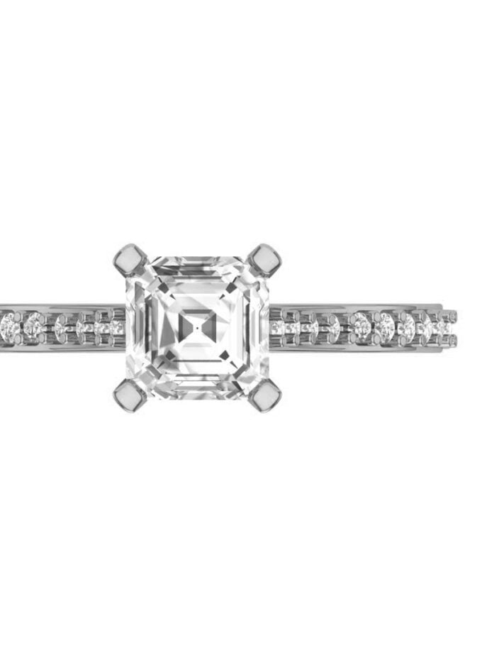 DiamondBand Asscher Platinum a