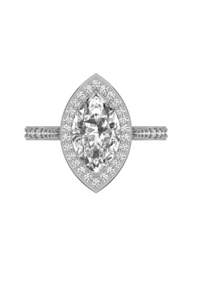 Halo Marquise Platinum a