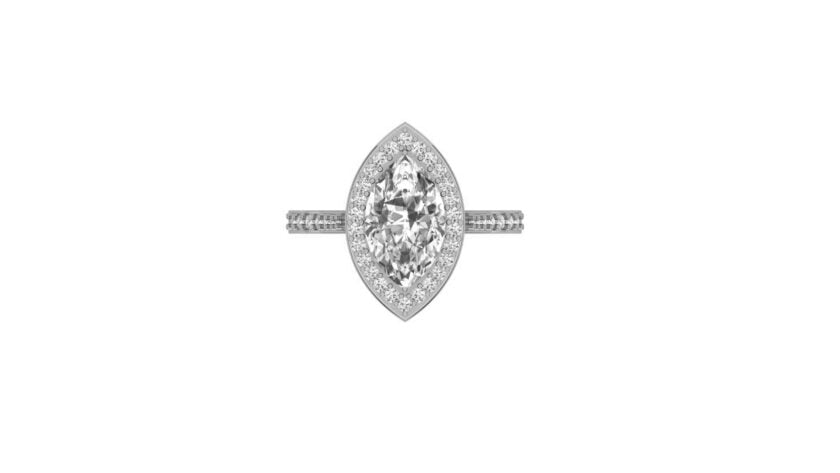 Halo Marquise Platinum a