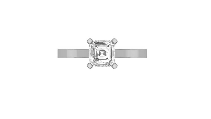 Solitaire Asscher Silver a scaled