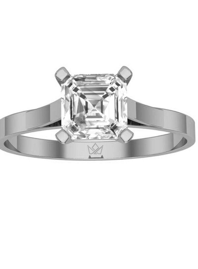 Solitaire Asscher Silver b scaled