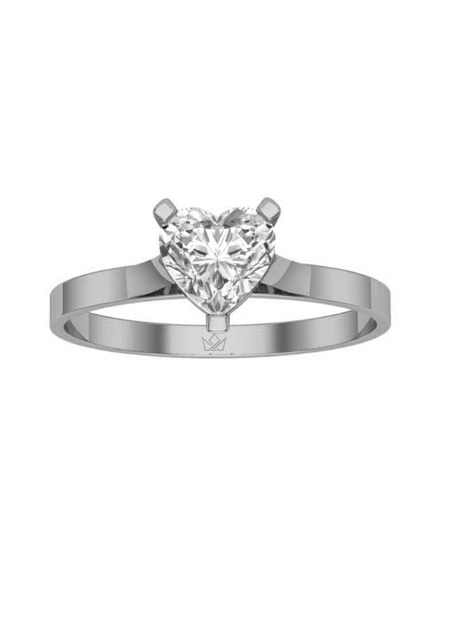 Solitaire Heart Silver b scaled