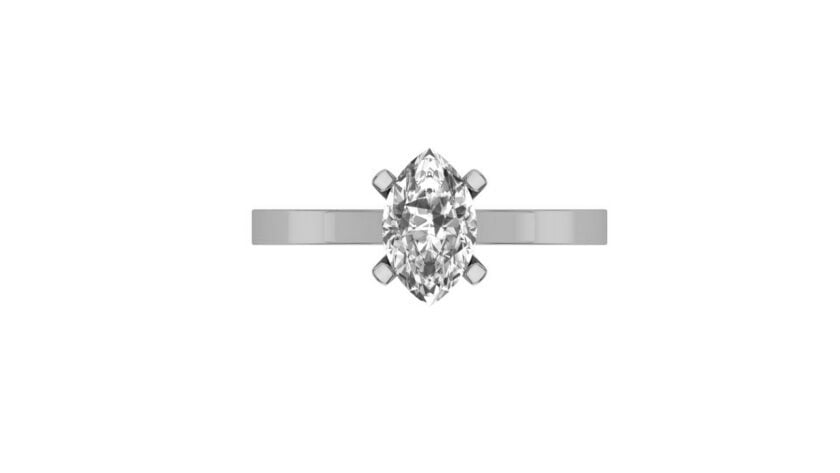 Solitaire Marquise Silver a scaled