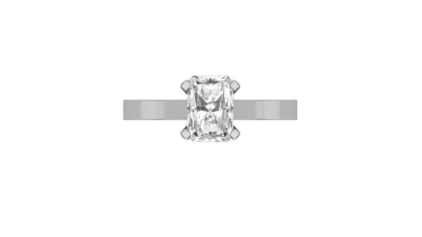 Solitaire Radiant Silver a scaled