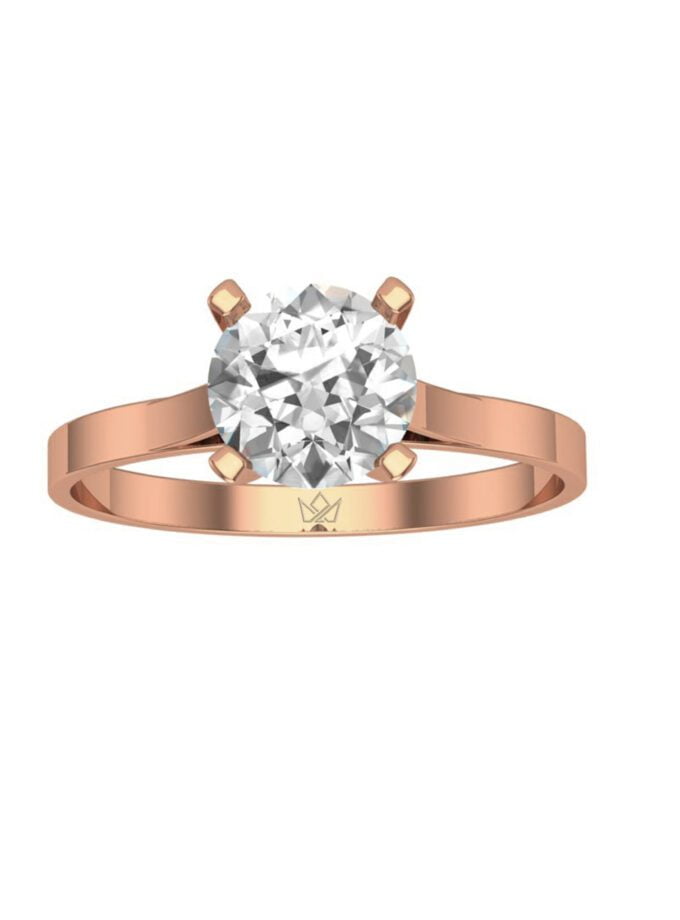 Round Shaped Solitaire in Rose Gold