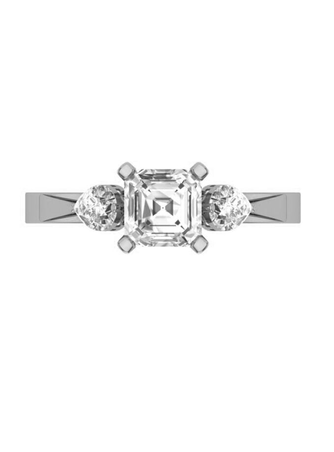 Trilogy Asscher Platinum a