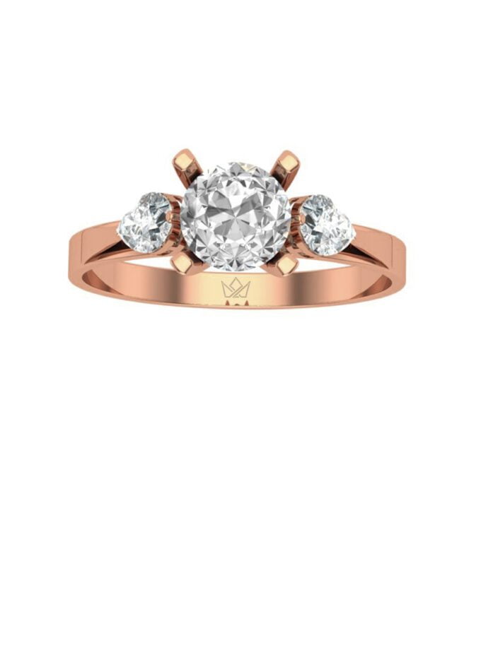Round Shaped Trilogy in Rose Gold