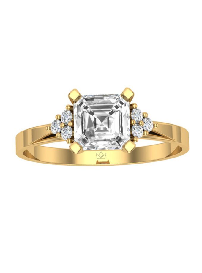 Vintage Asscher YG b scaled