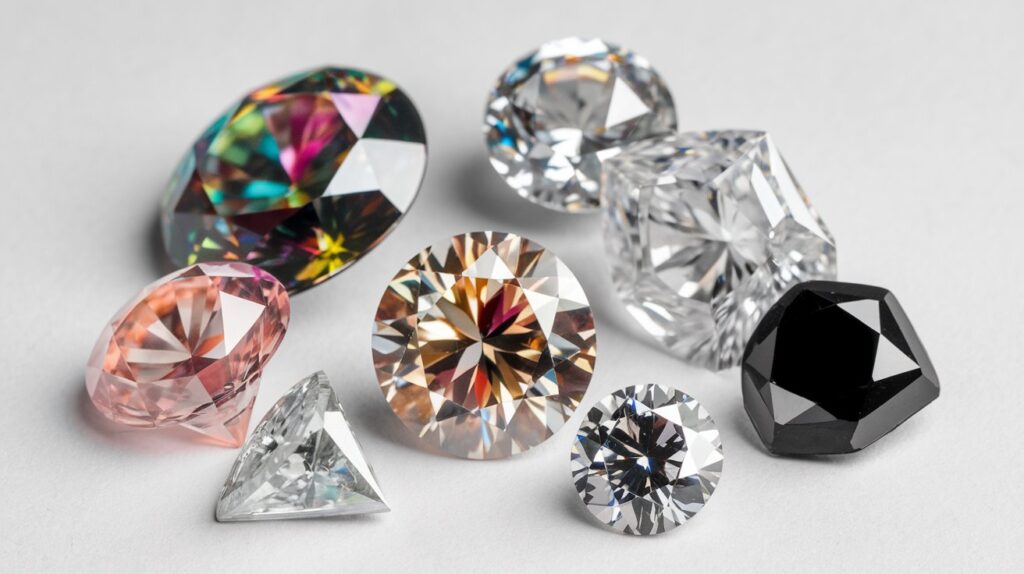 a photo of a collection of diamonds